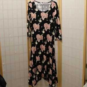 Decollection Floral Dress #500